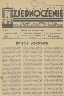 Zjednoczenie : organ Zjednoczenia Mieszczańskiego w Krakowie. R.2, 1928, nr 1