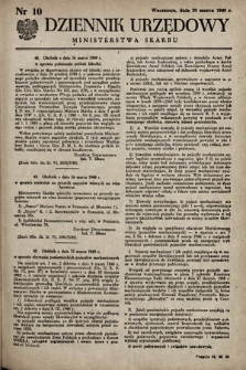 Dziennik Urzędowy Ministerstwa Skarbu. 1949, nr 10