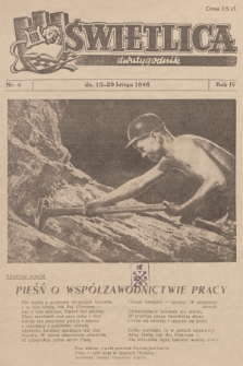 Świetlica : dawniej : Świetlica Krakowska. R.4, 1948, nr 4