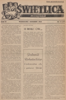 Świetlica : dawniej : Świetlica Krakowska. R.4, 1948, nr 15