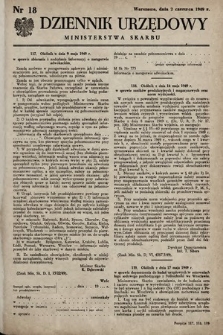 Dziennik Urzędowy Ministerstwa Skarbu. 1949, nr 18