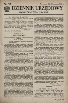 Dziennik Urzędowy Ministerstwa Skarbu. 1949, nr 20