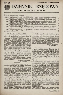 Dziennik Urzędowy Ministerstwa Skarbu. 1949, nr 30