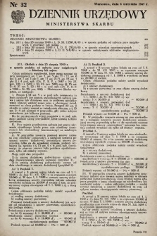 Dziennik Urzędowy Ministerstwa Skarbu. 1949, nr 32