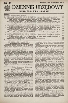 Dziennik Urzędowy Ministerstwa Skarbu. 1949, nr 34