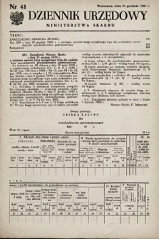 Dziennik Urzędowy Ministerstwa Skarbu. 1949, nr 41