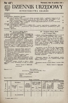 Dziennik Urzędowy Ministerstwa Skarbu. 1949, nr 42
