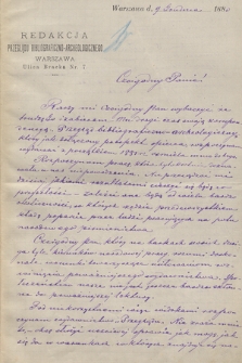 Korespondencja Józefa Ignacego Kraszewskiego. Seria III: Listy z lat 1863-1887. T. 80, W (Wilanowski - Witanowski)