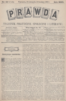 Prawda : tygodnik polityczny, społeczny i literacki. 1902, nr 50