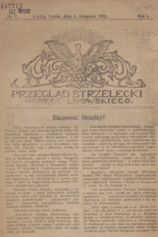 Przegląd Strzelecki Okręgu Lwowskiego. R.1, 1922, nr 7