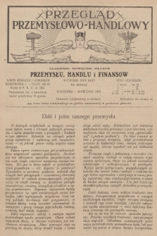 Przegląd Przemysłowo-Handlowy : czasopismo poświęcone sprawom przemysłu, handlu i finansów. R.3, 1923, grudzień