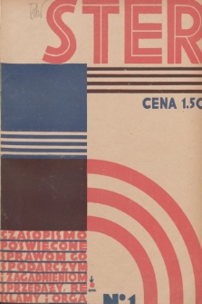 Ster : czasopismo poświęcone sprawom gospodarczym i zagadnieniom sprzedaży, reklamy i organizacji biura. R.7, 1927, nr 1