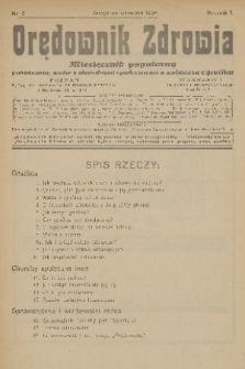 Orędownik Zdrowia : miesięcznik popularny poświęcony walce z chorobami społecznemi a zwłaszcza z gruźlicą. R. 1, 1926, nr 2