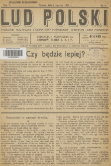 Lud Polski : tygodnik polityczny i oświatowy poświęcony sprawom ludu polskiego. R.5, 1924, nr 1