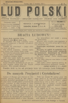 Lud Polski : tygodnik polityczny i oświatowy poświęcony sprawom ludu polskiego. R.5, 1924, nr 15