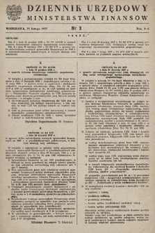 Dziennik Urzędowy Ministerstwa Finansów. 1957, nr 3