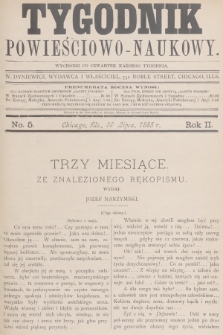 Tygodnik Powieściowo-Naukowy. R.2, 1885, No. 5