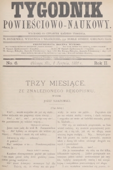 Tygodnik Powieściowo-Naukowy. R.2, 1885, No. 6