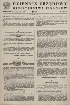 Dziennik Urzędowy Ministerstwa Finansów. 1957, nr 9