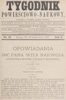 Tygodnik Powieściowo-Naukowy. R.2, 1885, No. 18