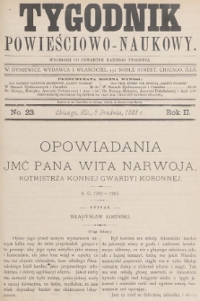 Tygodnik Powieściowo-Naukowy. R.2, 1885, No. 23