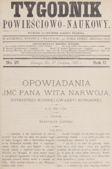 Tygodnik Powieściowo-Naukowy. R.2, 1885, No. 27