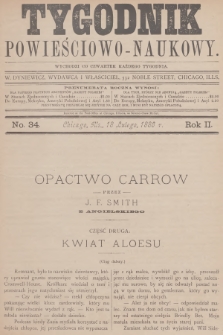 Tygodnik Powieściowo-Naukowy. R.2, 1886, No. 34