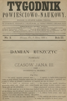 Tygodnik Powieściowo-Naukowy. R.3, 1886, No. 2