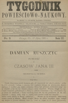 Tygodnik Powieściowo-Naukowy. R.3, 1886, No. 3
