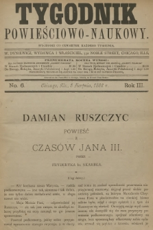 Tygodnik Powieściowo-Naukowy. R.3, 1886, No. 6