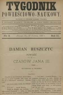 Tygodnik Powieściowo-Naukowy. R.3, 1886, No. 9