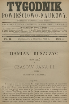Tygodnik Powieściowo-Naukowy. R.3, 1886, No. 11