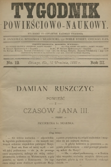 Tygodnik Powieściowo-Naukowy. R.3, 1886, No. 12