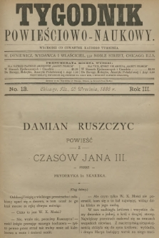 Tygodnik Powieściowo-Naukowy. R.3, 1886, No. 13