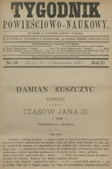 Tygodnik Powieściowo-Naukowy. R.3, 1886, No. 16