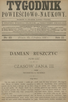 Tygodnik Powieściowo-Naukowy. R.3, 1886, No. 23