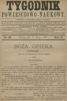 Tygodnik Powieściowo-Naukowy. R.3, 1887, No. 33