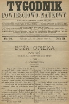Tygodnik Powieściowo-Naukowy. R.3, 1887, No. 34