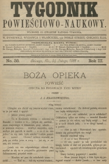 Tygodnik Powieściowo-Naukowy. R.3, 1887, No. 35
