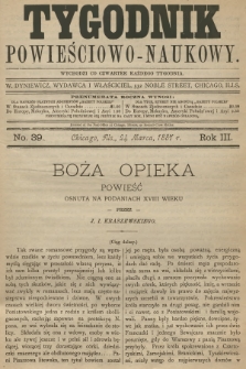 Tygodnik Powieściowo-Naukowy. R.3, 1887, No. 39