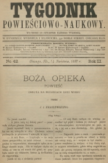 Tygodnik Powieściowo-Naukowy. R.3, 1887, No. 42