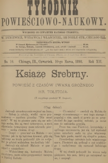 Tygodnik Powieściowo-Naukowy. R.12, 1898, No. 10