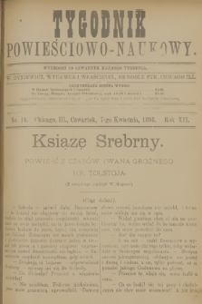 Tygodnik Powieściowo-Naukowy. R.12, 1898, No. 14