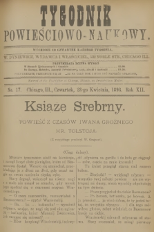 Tygodnik Powieściowo-Naukowy. R.12, 1898, No. 17