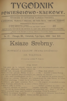 Tygodnik Powieściowo-Naukowy. R.12, 1898, No. 27