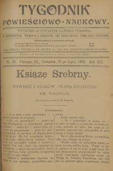 Tygodnik Powieściowo-Naukowy. R.12, 1898, No. 29
