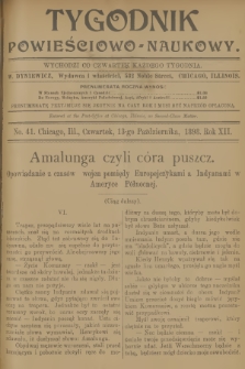 Tygodnik Powieściowo-Naukowy. R.12, 1898, No. 41