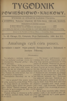 Tygodnik Powieściowo-Naukowy. R.12, 1898, No. 42