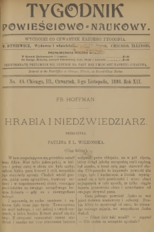 Tygodnik Powieściowo-Naukowy. R.12, 1898, No. 44