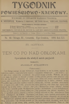 Tygodnik Powieściowo-Naukowy. R.12, 1898, No. 49